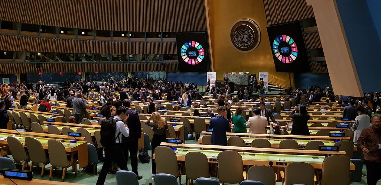 United Nations General Assembly Hall during High-level Political Forum in July 2019.