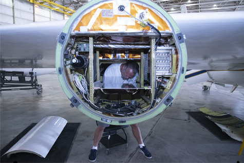 Instruments being mounted on NASA ER-2 aircraft