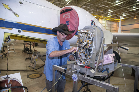 Instruments being mounted on NASA ER-2 aircraft