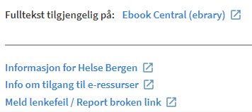 Bilde som viser link for tilgang til fulltekst i Oria