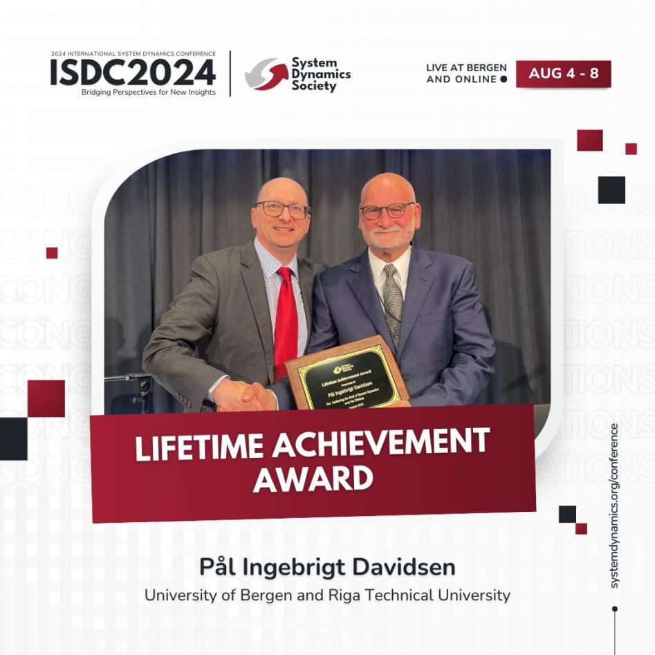 Lifetime Achievement Award Pal Davidsen