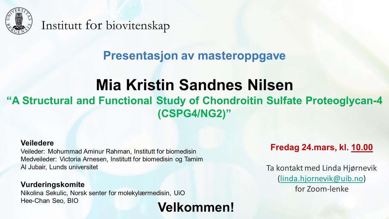 Masterpresentasjon Mia Kristin Sandnes Nilsen | Institutt For ...