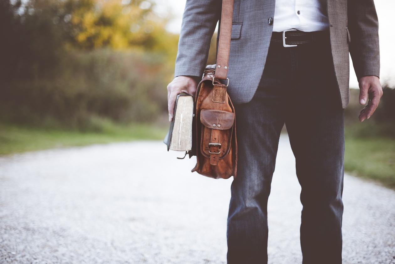 Person with book