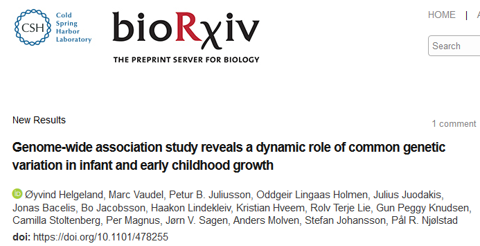 New publication at biorxiv