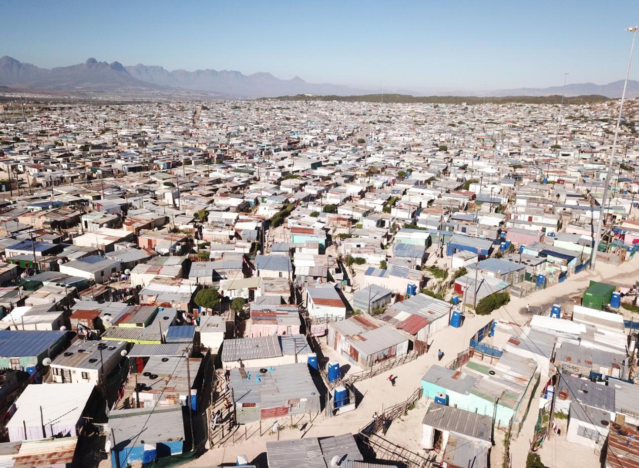 Flyfoto fra slum i Cape Town 