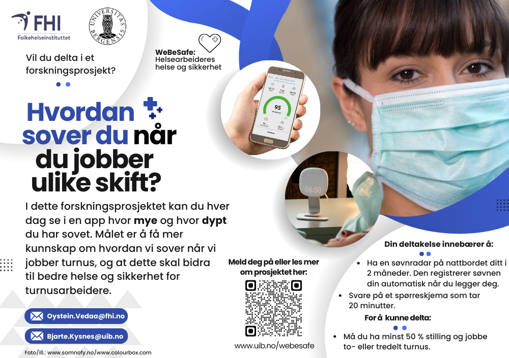 Flyer for prosjektet med QR-kode