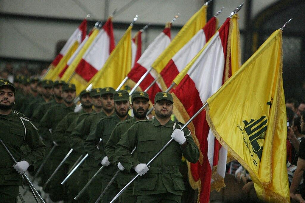 Hizbullah fighters marching in parade