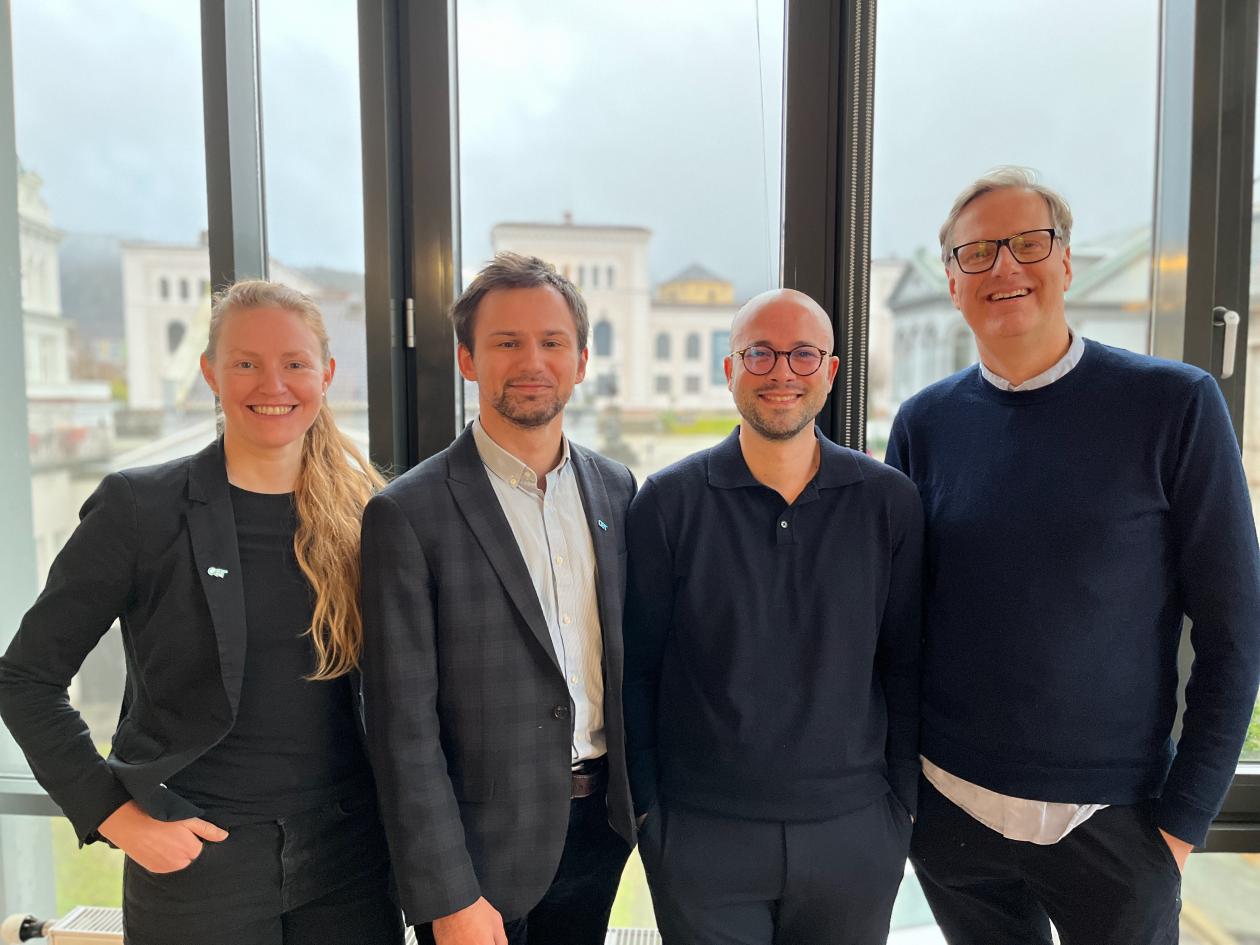 Group photo of the co-authors Silje, Tim, Mahir and Håvard