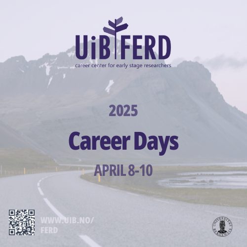 Front page with text "Career Days 2025 April 8-10"