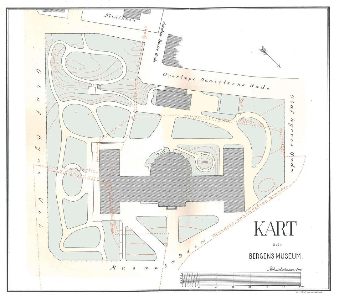 Kart Muséhagen 1900