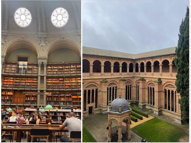 Bibliotek i Paris og Universitetet i Salamanca