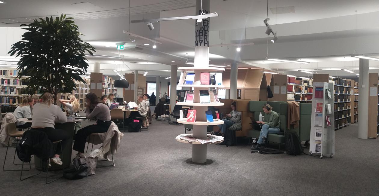 Students reading in the Law Library