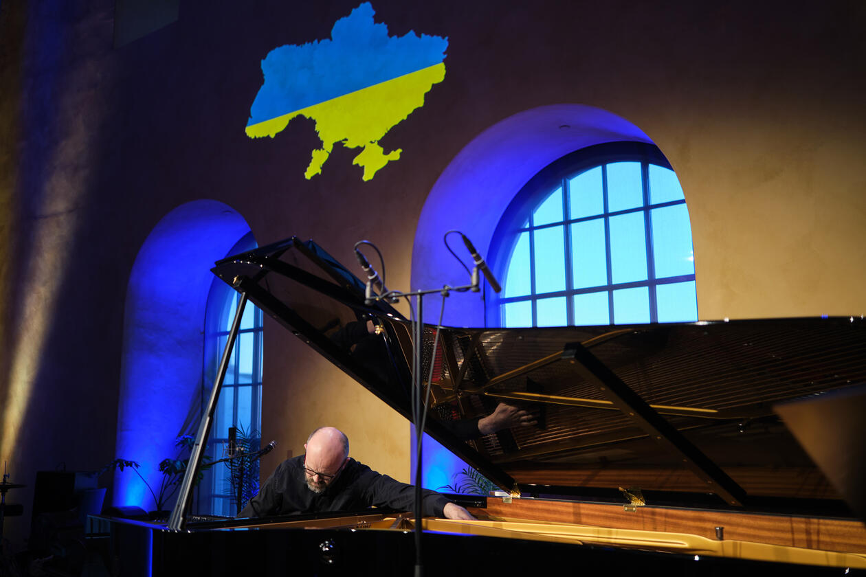 Støttekonsert for Ukraina i Universitetsaulaen. 