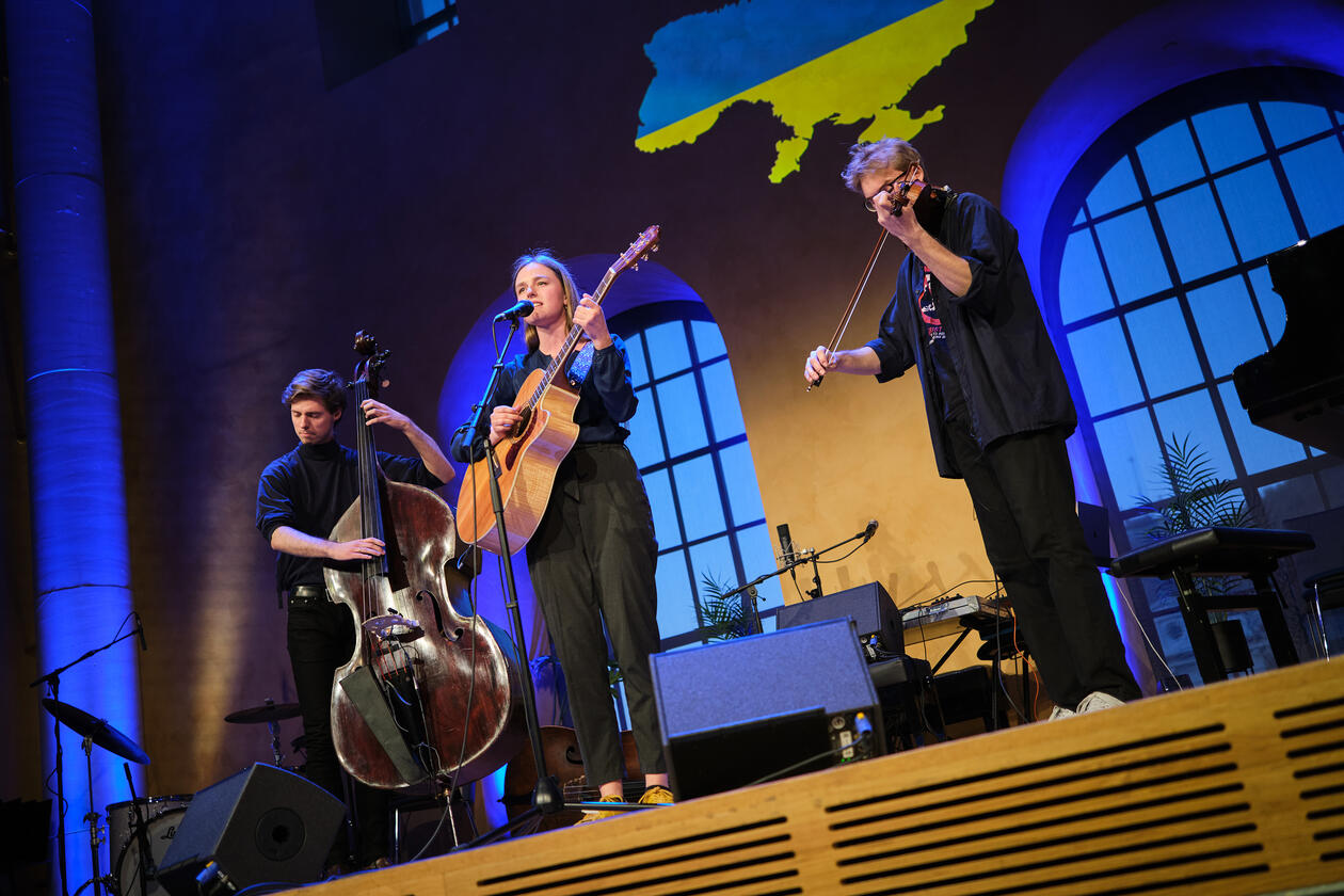 Støttekonsert for Ukraina i Universitetsaulaen. 