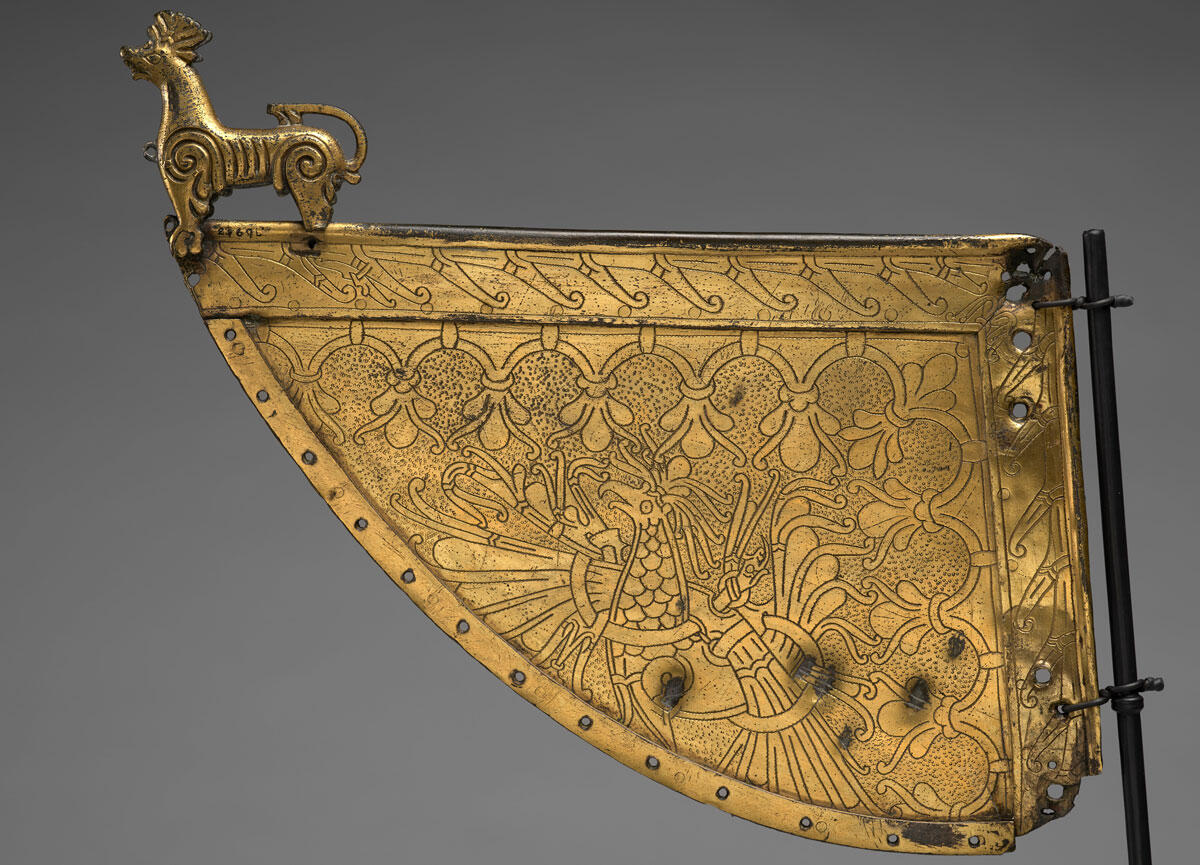 A ship’s vane made of gilded bronze 