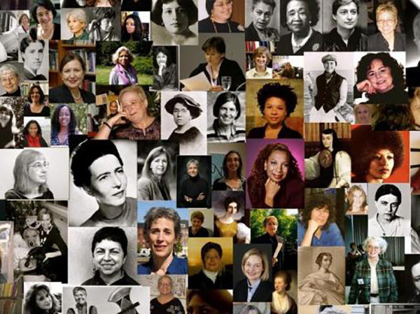 Collage av kvinnelige filosofer
