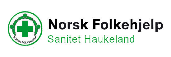 Logo Norsk folkehjelp Sanitet Haukeland