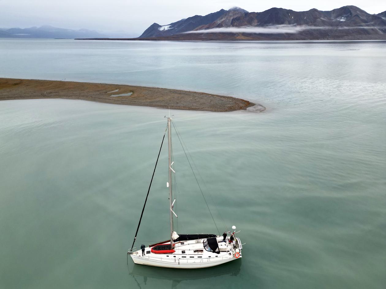 Seilbåten Willem van der Bilt og de andre forskerne benyttet på Svalbard.