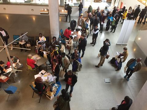 Students registering for summer school