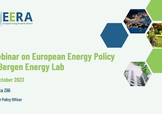 BEL Lunch Webinar on European energy policy @ Bergen Energy Lab” by Rosita Zilli, EERA Senior Policy