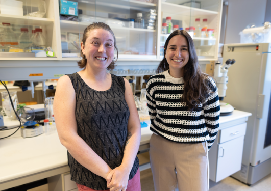 Emily Claereboudt and Ruth Styfhals