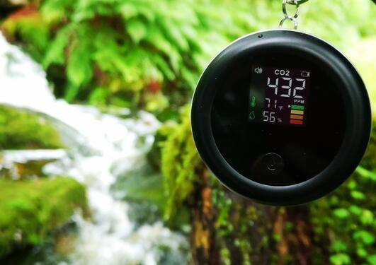 small air monitor in the forest 