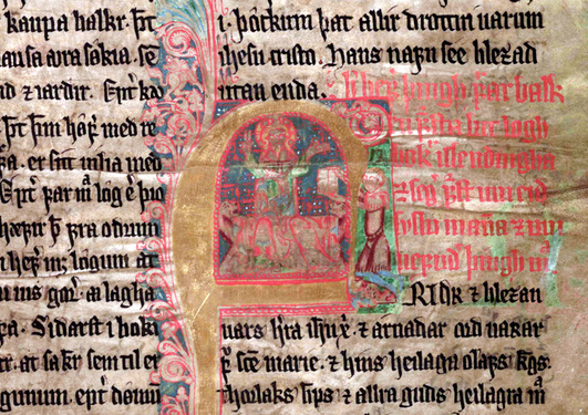 Faksimile fra middelaldermanuskript