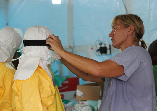 Anneli Eriksson working for MSF in Monrovia