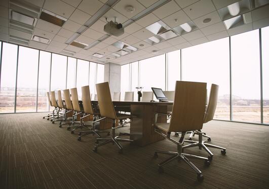 Empty meeting/board room