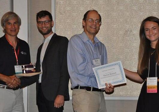 David Collste and Therese Bennich accept the Barry Richmond Scholarship Award 2015