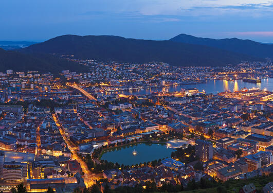 Cityscape of Bergen