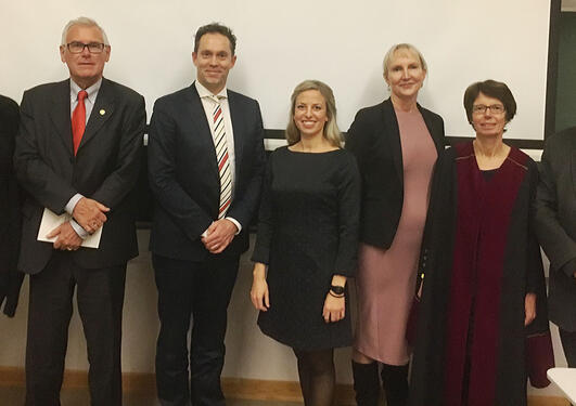 Group photo of the candidate with opponents and supervisors.