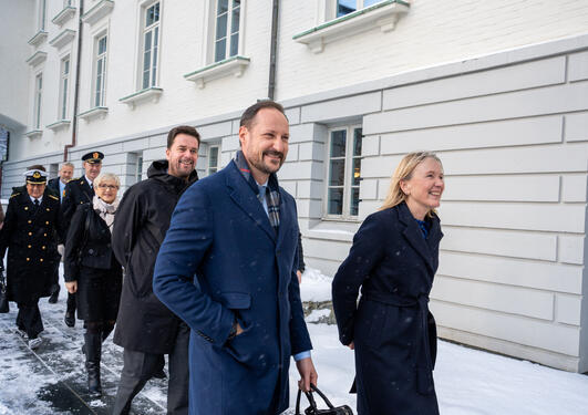 Kronprins Haakon besøker Bergen Offshore Wind Centre