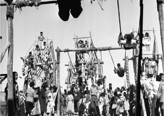 Bildet viser en fornøyelsespark i Baghdad på 1940-tallet.