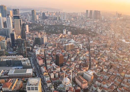 Areal view of city, Istanbul