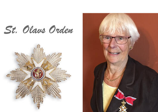 Karen helle har fått St.Olavs Orden