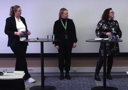 TVEPS-leder Ane Johannessen på erfaringskonferansen til KS i desember 2023