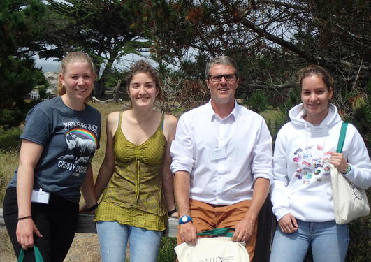 Museum party at the WCM 2019. Left to right: Jenny Neuhaus, Justine Siegwald, Manuel Malaquias, Cessa Rauchh