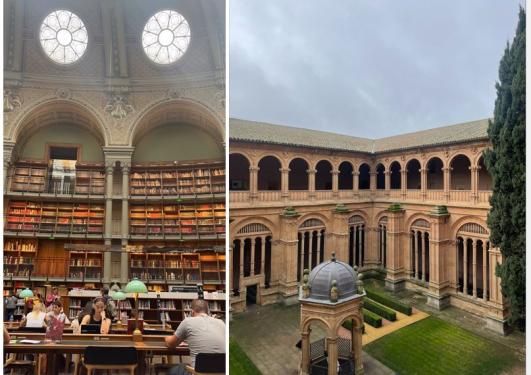 Bibliotek i Paris og Universitetet i Salamanca