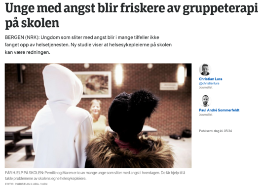 Bilde av artikkelen hentet fra nrk.no
