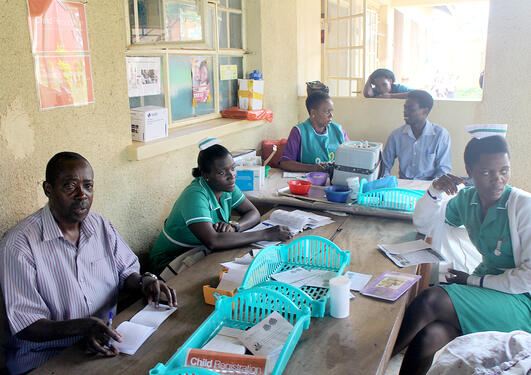 Medical staff in Uganda