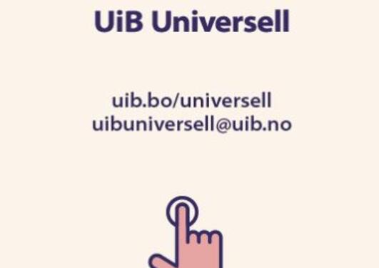 Biloder viser logo til UU-status og teksten "Tilgjengelighetserklæring for nettsted uib.no"