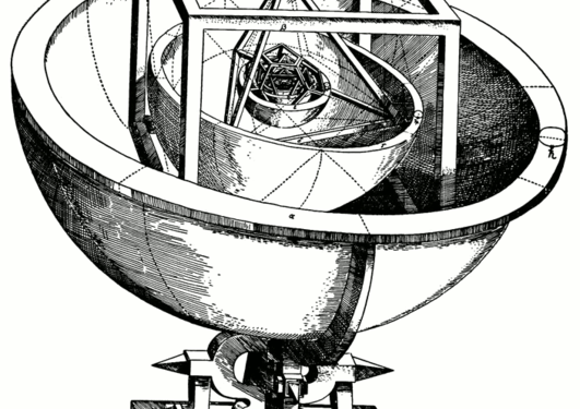 Kepler's Platonic solid model of the solar system from Mysterium...